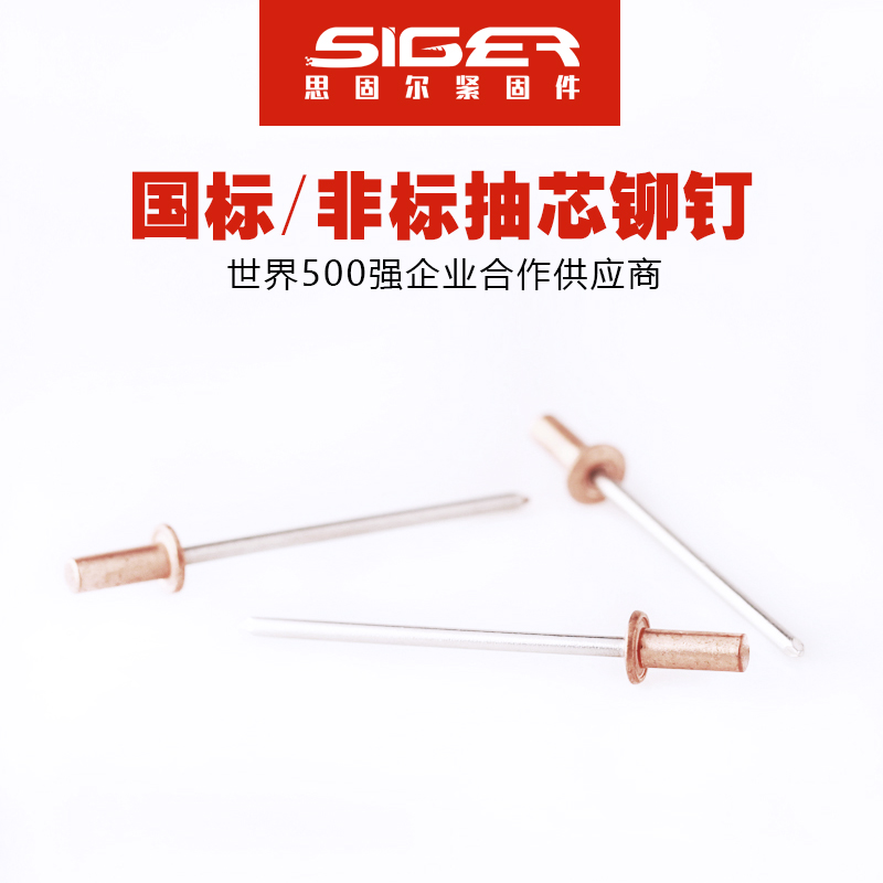 封閉型圓頭銅不銹鋼抽芯鉚釘